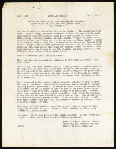 Conservation - catch and release