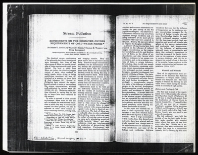 Conservation - stream pollution