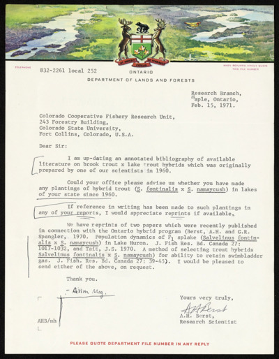 Canada - research materials, reprints, correspondence, etc.