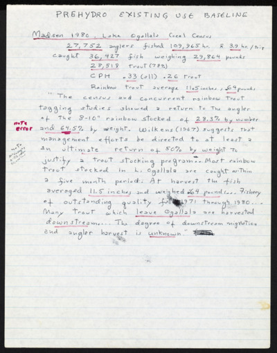 U.S. Northwest - Nebraska - papers, research notes, reprints, correspondence