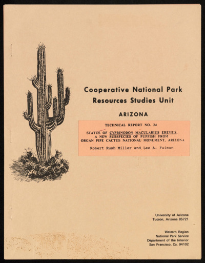 U.S. Southwest - Arizona - papers, research notes, reprints, correspondence