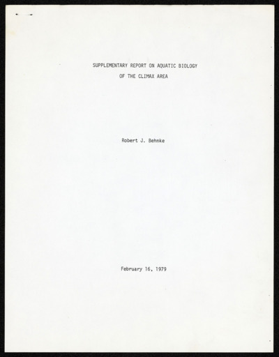 U.S. Colorado River Basin - Cooperative fishery unit analysis sheets