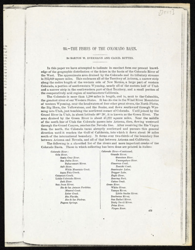 U.S. Colorado River Basin - assorted reprinted articles, reports