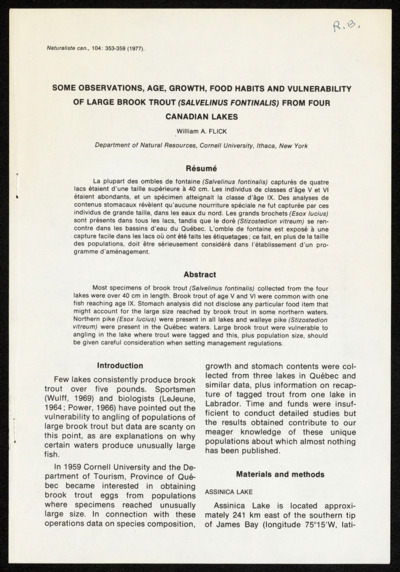 Brook Trout-Articles