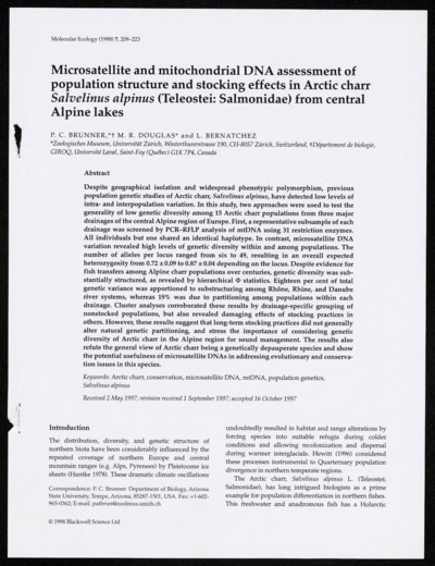 Arctic Char-Articles