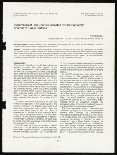 Arctic Char-Articles