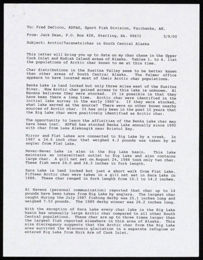 Arctic Char-Articles