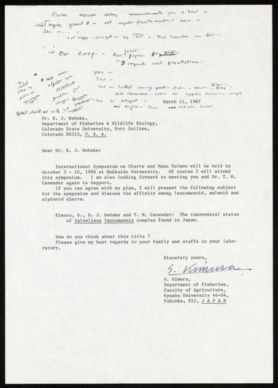 Arctic Char-International Symposium, 1988