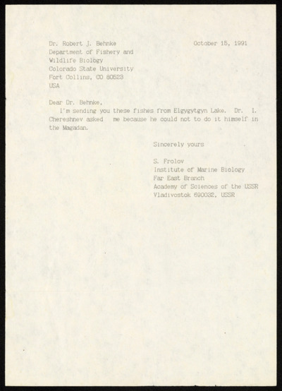 Arctic Char-Research