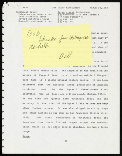 Westslope Cutthroat-Articles