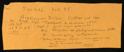 Reprints for various seminars - limnology diversity aquatic ecosystems (readings) (cont.)