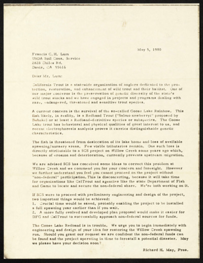 Assorted professional correspondence, 1980-1989