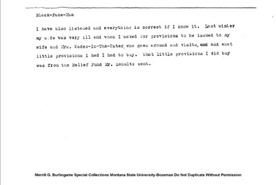 Black-Face-Man - Correspondence to Someone about Provisions