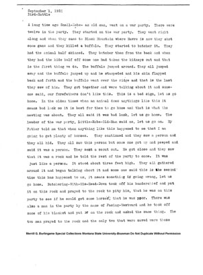Bird Rattle - Story about the Unfortunate Deaths of 12 Blackfoot Men
