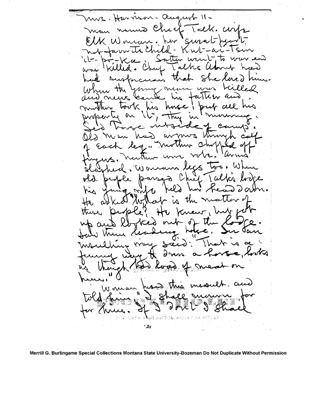 Mrs. Harrison - Elk Woman and the Mourning Process for Her Young Son