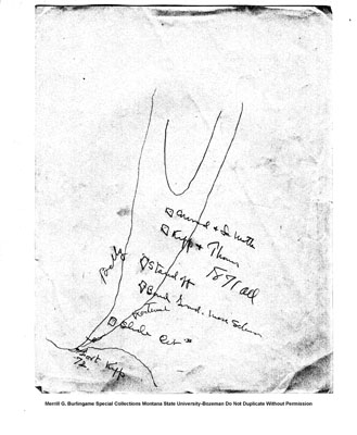 Hand Drawn Map With Unreadable Names