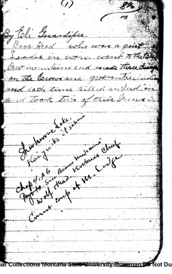 Collection By Eli Guardipee of 52 Descriptions of Piegan Indians