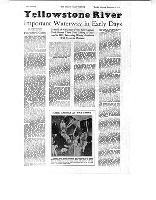 Yellowstone River - Important Waterway in Early Days