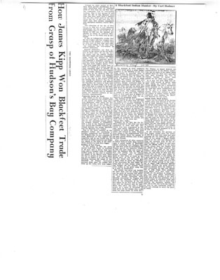 How James Kipp Won Blackfeet Trade from Grasp of Hudson's Bay Company