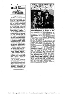 The Passing of George Bird Grinnell