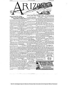 1931 Arizona Newspaper Article on the Arizona State Fair