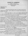 Letter, Albert W. Johnson