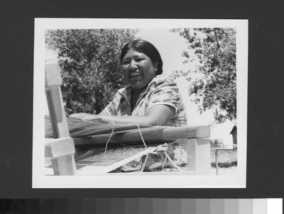 Laura Buckman, An Arapaho Woman, Weaving, 1945