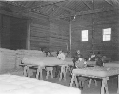 Early 20th century Photo of the Arapaho Mattress Making Industry