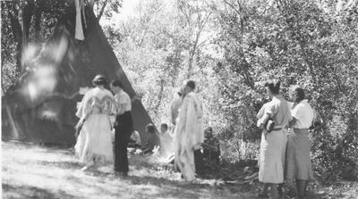Bernadotte: Blackfeet Indians: exchange of Painted Lodge, 1938