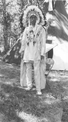 Bernadotte: Blackfeet Indians: A Man in Full Indian Dress, 1939