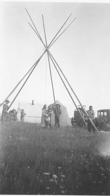 Medicine Boss Ribs - Blackfeet Indians: Erecting Sun Lodge