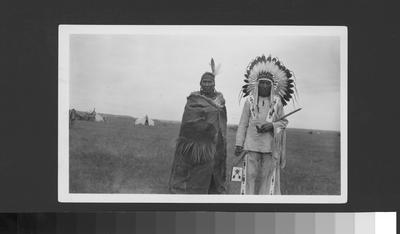Black and white photo of Morning Star and Bull Chief, Alberta, Canada