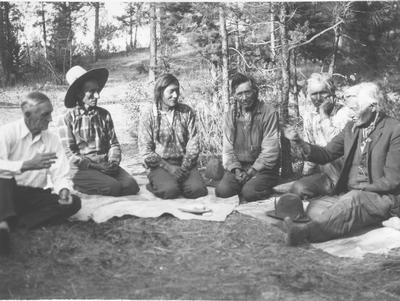 Kutenai Elders Telling Stories to James Willard Schultz