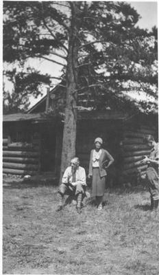 James Willard Schultz at Cabin