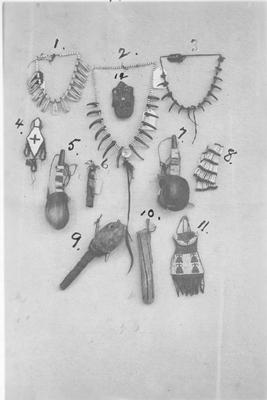 Archaeology - Southwest: Numbered Items - Necklaces, Rattles and Pouches