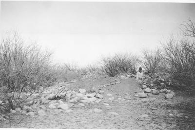 Archaeology - Southwest: Man Standing on Site on the Southwest Corner of 106 Room Ruin
