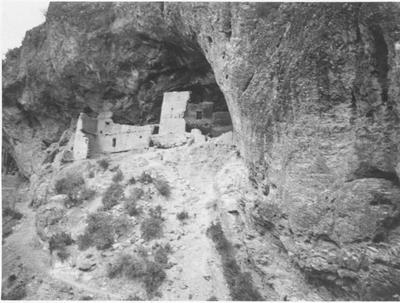 Archaeology - Southwest: Pueblo Ruins Nestled in a Cave