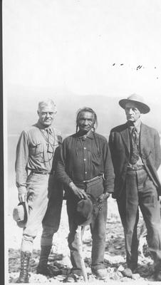 James Willard Schultz, Many Tail Feathers, Major Gotshall Pose For A Picture Together