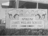 Monument of James Willard Schultz grave: Headstone