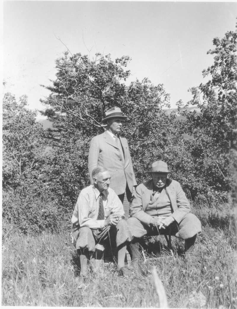 James Willard Schultz with General Hugh Scott and Mr. Campbell at Saint ...