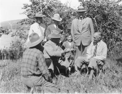 James Willard Schultz with General Hugh Scott, ca. 1915: A Group of Friends