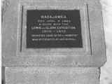 Photo of a memorial marker for Sacajawea who died April, 1884