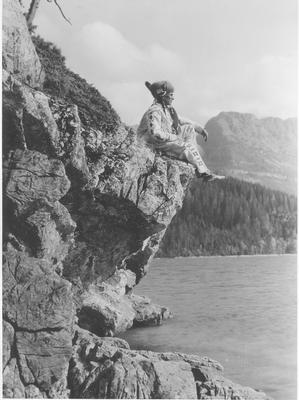 Waterton Lakes National Park: Indian Viewing a Lake