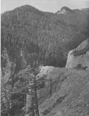 Waterton Lakes National Park: Old Truck Stopped on the Cameron Bend