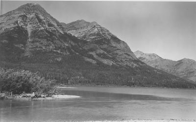 Waterton Lakes National Park: West Shore, Waterton Lake from inlet of Olsen Creek