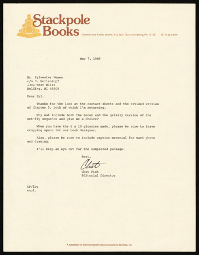 Stackpole Books - Correspondence, 1984-2006