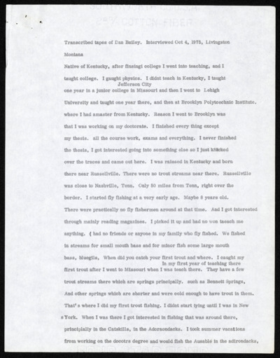 Transcribed Tapes, 1975, 1977