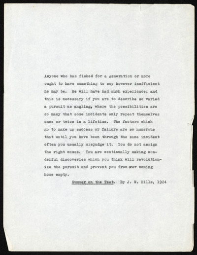 <i>Soft Hackled Fly</i> Manuscript
