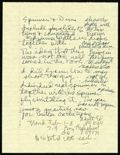<i>Spinners</i> - Notes