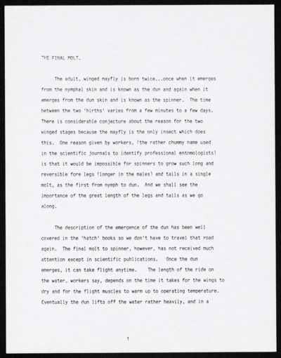 <i>Spinners</i> - Drafts